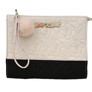 Betsey Johnson Floral Stitch Clutch
